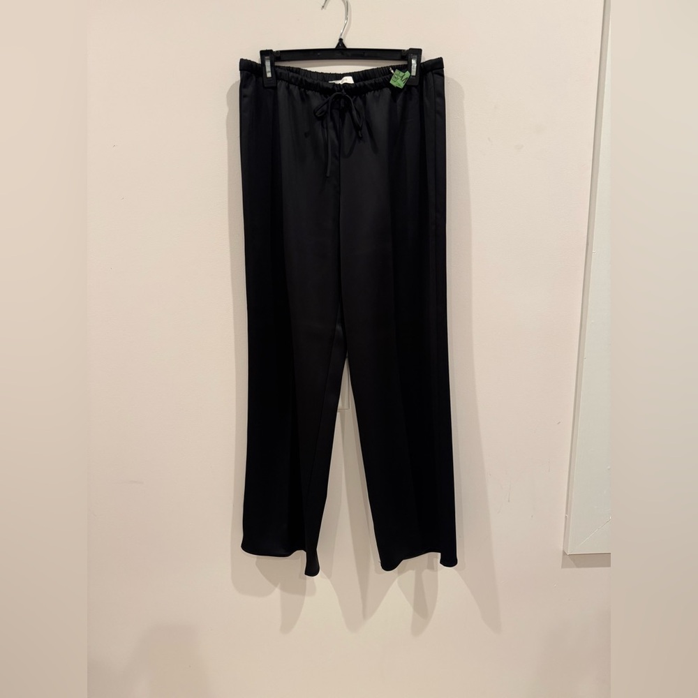 Mango Women’s Black Relaxed Satin Pants